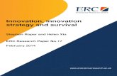 Innovation, innovation strategy and survival · innovation outcomes (Love et al., 2011). Second, we consider whether the receipt of public support for innovation moderates the innovation-survival
