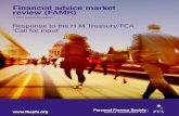 Financial advice market review (FAMR) · financial advice in respect of both increased complexity of issues and the challenge of cash flow management over longer time periods, brought