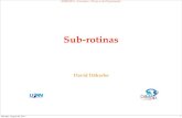 Sub-rotinas · DIM0108.0 - Conceitos e Técnicas de Programação Objetivos da aula •Os conceitos de sub-rotina, funções e procedimentos; •Como usar sub-rotinas em C: ‣parâmetros