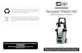 Electric Pressure Washer - SIP | Home · 2017. 3. 27. · Never operate the pressure washer with damaged, broken or missing parts, or with any guards or covers removed. Never drag