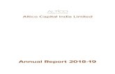 Annual Report 2018-19 - Altico Cap · Altico’s credit profile draws comfort from the financial strength of the Company’s shareholders and their commitment to the Company. Shareholder's