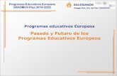 Programas Educativos Europeos ERASMUS€¦ · Programas Educativos Europeos ERASMUS Plus 2014-2020 Apoyo a actividades relacionadas con el deporte: • Proyectos de colaboración