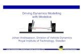 Driving Dynamics Modelling with Modelica€¦ · multi-links struts. Johan Andreasson, Division of Vehicle Dynamics, KTH Driving DynamicsDriving Dynamics Linkage model (MacPherson)