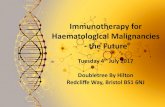 Immunotherapy for Haematological Malignancies - the Future · 14.50 Challenges in delivering CAR T cell therapy regionally Professor David Marks (Bristol) 15.05 Coffee Immunotherapy