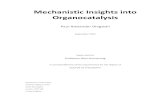Mechanistic Insights into Organocatalysis · Organocatalysis Paul Alexander Dingwall September 2013 Supervised by: Professor Alan Armstrong In partial fulfilment of the requirements