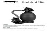 Small Sand Filter - Doheny's Water Warehouse · 1. Mount the pump to Sand Filter Support by using the nuts and bolts. 2. Install the Drain Plug Assembly to the Sand Tank. 3. Mount