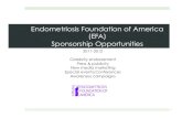 Endometriosis Foundation of America (EFA) Sponsorship ...€¦ · 2011-2012 Celebrity endorsement Press & publicity New media marketing Special events/conferences ... - Cosmetics