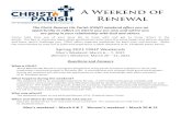 Spring 2021 CRHP Weekends - setoncarmel.org · CRHP offers separate weekends for both men and women. Make the commitment to step out in faith and experience a CRHP weekend at St.