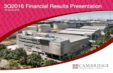 3Q2016 Financial Results Presentationcamb 2016. 10. 27.¢  3Q2016 Financial Results Presentation 26 October