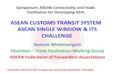 ASEAN CUSTOMS TRANSIT SYSTEM ASEAN SINGLE WINDOW & … · Symposium: ASEAN Connectivity and Trade Facilitation for Developing ASIA Somsak Wisetruangrot Chairman – Trade Facilitation