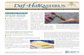 A MONTHLY NEWSLETTER FOR THE OU RABBINIC FIELD …files.constantcontact.com/6f28f4f9001/53d8a30d-e198-4fe7-913e-41… · BUTTER is one of the most deceptively complicated dairy products