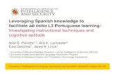 Leveraging Spanish knowledge to facilitate ab initio L3 ... · L3 reading comprehension 10 MC, 4 option questions 2. L3 vocabulary learning and retention Cognates, false cognates,