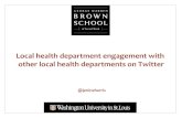 Local&health&department&engagement&with& other&local ......What&is&social&media&engagement? • Manydeﬁnitionsandmetrics • Neiger"and"colleagues"proposed"an"engagement" hierarchy"for"public"health"