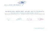 ANNUAL REPORT AND ACCOUNTS - alliedminds.com · Allied Minds plc (Allied Minds or the Company or the Group) is an IP commercialisation company focused on early stage company development