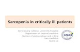 Sarcopenia in critically ill patientsplan.medone.co.kr/115_accc2019/file/ju_sun_mi.pdf · Simpson RU et al. J BiolChem260, 8882–8891. Beuadart C et al. J Clin Endocrinol Metab 99,