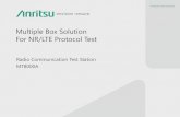 Multiple Box Solution For NR/LTE Protocol Test Product ... · Product Introduction . 2 ... MD8430A-082 LTE MBMS Option Not supported Not supported Not supported MD8430A-085 LTE Carrier
