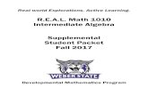 R.E.A.L. Math 1010 Intermediate Algebra Supplemental Student … · 2019. 8. 6. · R.E.A.L. Math 1010 Supplemental Activity Name: _____ S1 Equivalence Part I. Objective I: Numerical