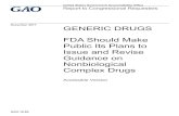 GAO-18-80, Accessible Version, Generic Drugs: FDA Should ... · generic drugs on the market, including NBCDs, FDA issued product-specific guidance documents to industry, providing