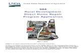Rural Development Direct Home Repair Program …2018/05/07  · Direct Home Repair Program Application A States Department of Agriculture United MAY 7, 2018 USDA is an equal opportunity