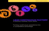 LEAN CONTINUOUS FACTORY/media/McKinsey/Business... · 2018. 11. 14. · separation. The facility can be used to develop skills in lean continuous operations and resource productivity.