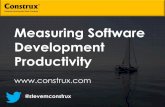Measuring Software Development Productivityfaculty.chas.uni.edu/~east/teaching/se/spr16/notes/SteveMcConnell... · Compare teams to see who should be learning from whom Support performance