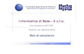Informatica di Base - 6 c.f.u.EIS_0708/IDB0708... · Facoltà di Lettere e Filosofia Informatica di Base – Reti di calcolatori Reti di calcolatori ¾Alcune innovazioni tecnologiche