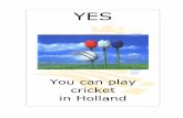 You can play cricket in Holland - Indiawijzerindiawijzer.nl/useful_information/info_for_indians/info_new_comers/y… · 3 Clubs per Region Amsterdam Website Clubhouse Amsterdamse