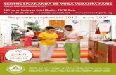 Programme septembre 2019 - mars 2020 - YOGA SIVANANDA … · Tél. 01 40 26 77 49 · paris@sivananda.net · Centre Sivananda de Yoga vedanta PariS Fondé par Swami Vishnudevananda