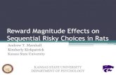 Reward Magnitude Effects on Sequential Risky Choices in Rats · 2018. 6. 3. · •Risky choices do not always occur in isolation •Differences in choice behavior depending on if