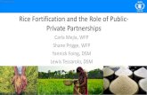Rice Fortification and the Role of Public- Private ...€¦ · 3 Key Trends Supporting Rice Fortification The staple food of more than half of the world’s population 1. Impact of