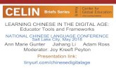 LEARNING CHINESE IN THE DIGITAL AGE: NATIONAL CHINESE ... · and Personal Learning Environment (PLE). A virtual learning environment is basically an online environment that houses