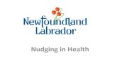 Nudging in Health - Memorial University of Newfoundland€¦ · Nudging in Health Why Nudge in Health? • Healthcare is the most expensive, most complex and universal policy sector
