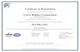 Certificate of Registration Corry Rubber Corporation · This Annex is only Valid in connection with the above-mentioned certificate issued by NSF-ISR Page 2 of 2 ANNEX PAGE FOR CERTIFICATE
