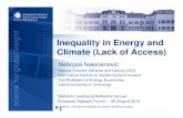 Inequality in Energy and Climate (Lack of Access)€¦ · Alpbach-Laxenburg Reflection Group European Alpbach Forum – 26 August 2014. Two Faces of the Athropocene Astronaut Sunita