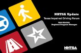 NHTSA Update - Texas Impaired Driving Task Force€¦ · – Airbag Recall – Autonomous Vehicles – Safety Technologies – DADSS Driver Behavior – Safety Summits – Drug Impaired