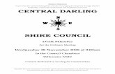 To promote the Central Darling Shire area by encouraging ...€¦ · • each registered member of the public address is limited to five minutes; and • all matters raised in public