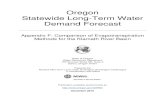 Oregon Statewide Long-Term Water Demand Forecast · ASCE standardized Penman-Monteith reference evapotranspiration equation that is a nationally standardized method (ASCE-EWRI 2005)
