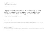 Apprenticeship funding and performance-management rules for … · 2019. 3. 7. · Apprenticeship funding and performance-management rules for training providers May 2017 to July