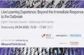 Presentación de PowerPoint - UCLG · Live Learning Experience: Beyond the Immediate Response to the Outbreak Eighth Thematic Session - Addressing Informalities Wednesday 29.04.2020,