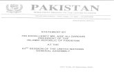 Welcome to the United Nations · pakistan permanent mission to the united nations 8 east 65th street -new york. 10021 - (212) 879-8600 (check against delivery) statement by his excellency