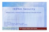 HIPAA Security · one of the following: The individual’s past, present or future physical or mental health ... Discovery of unauthorized user account Discovery of unauthorized service