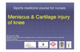 Meniscus & Cartilage injury of knee - AADOaado.org/file/sport-medicine-course_nov09/03_DrKYLaw.pdf · 2009. 11. 20. · Meniscus anatomy Medial meniscus C shape Attached to medial