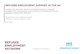 REFUGEE EMPLOYMENT NETWORK Funded by the Home Office · 43% had funding secure for one year only 77% of organisations were reliant on volunteers Nearly a third of the organisations