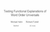 Testing Functional Explanations of Word Order Universalsstanford.edu/~mhahn2/cgi-bin/files/CAMP2018.pdf · 2019. 2. 2. · Dependency Corpus Ordering Grammar NOUN ADJ amod 0.1 NOUN