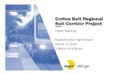 Cotton Belt Regional Rail Corridor Project...eliminate Preston & Coit ... Grade Separations and Signal/Design Improvements •Insert map with location key Roadway At‐Grade ... Microsoft