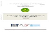 MINISTERE DE LA SANTE - World Bank · resume 10 introduction 14 chapitre i : rappel des principaux elements d’analyse de la situation du secteur de la sante en mauritanie 17 1.1