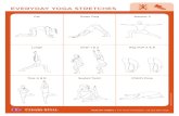 EVERYDAY YOGA STRETCHES · EVERYDAY YOGA STRETCHES HEALTHY HABITS | For more information, call 323-866-3025. Cat Down Dog Warrior II Lunge Chair 1 & 2 Rag Doll A & B Tree A & B Seated