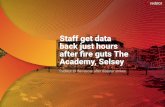 Staff get data back just hours after fire guts The Academy, Selsey · with backup selections profiled from the management console, Redstor provides rapid and granular restore for