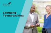 Leergang Teamcoaching · PDF file 2020. 7. 16. · teamcoaching •Het begeleiden van team's op weg naar zelfsturing: •Methodisch ontwikkelen van kwaliteiten van het team •Focus