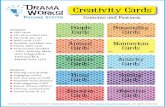 Drama Works! Creativity CardsStory analysis Grammar Speaking & listening Story dramatization Arts Integration Creative movement Music & movement Artistic expression Art projects Video/film
